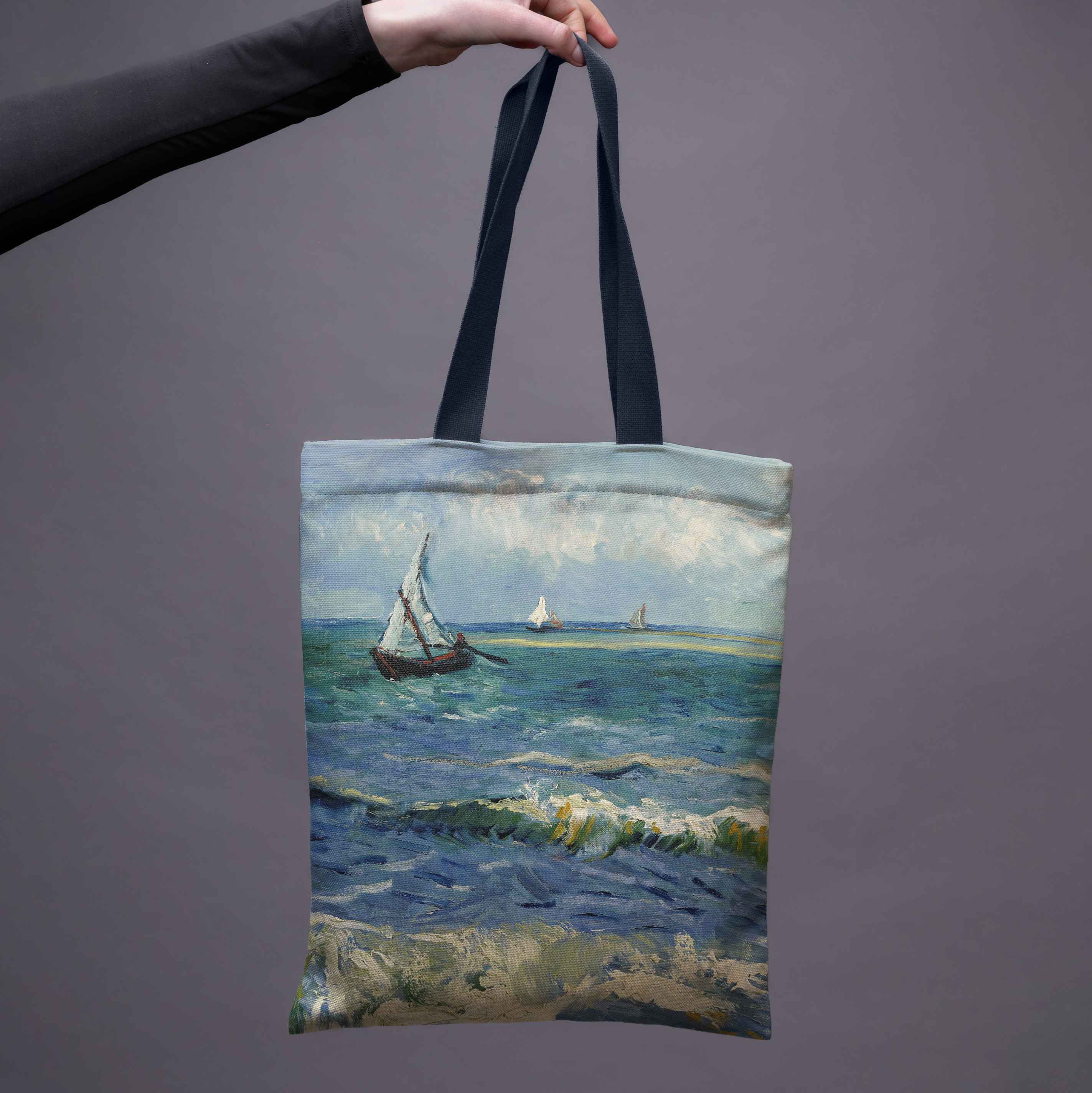Pirkinių krepšys Vincent van Gogh „The Sea at Les Saintes-Maries-de-la-Mer
