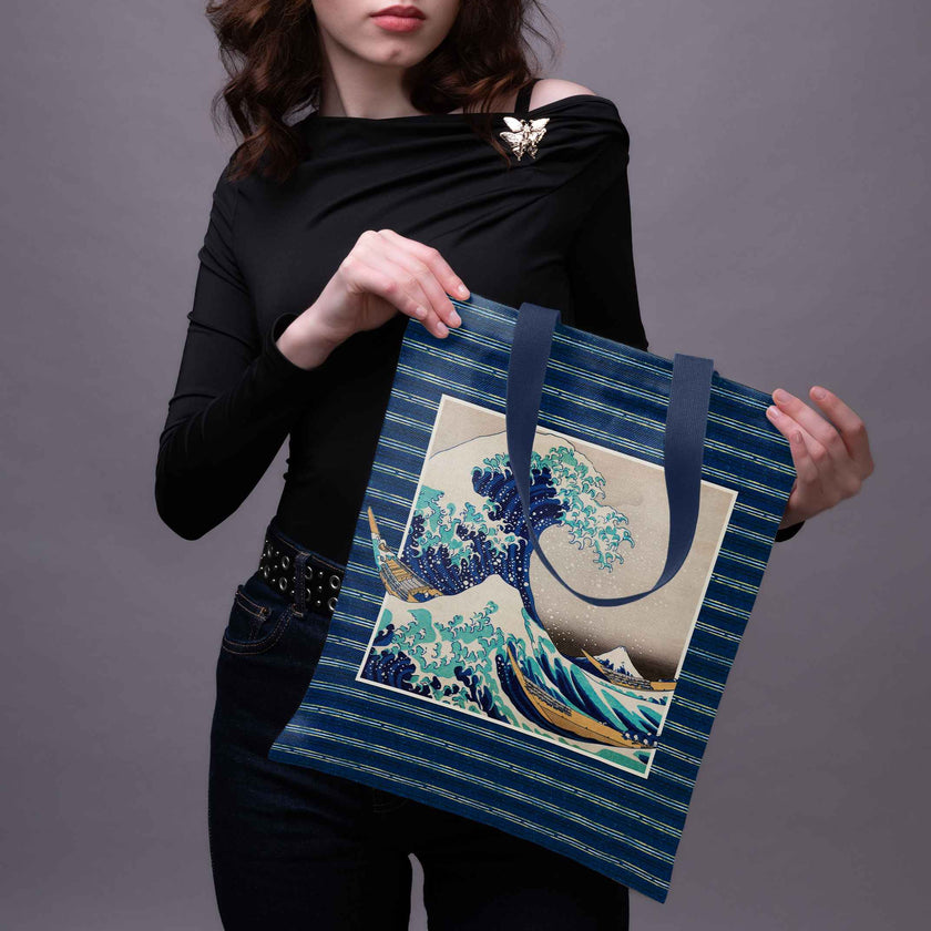 Pirkinių krepšys Katsushika Hokusai „Didžioji Kanagavos banga