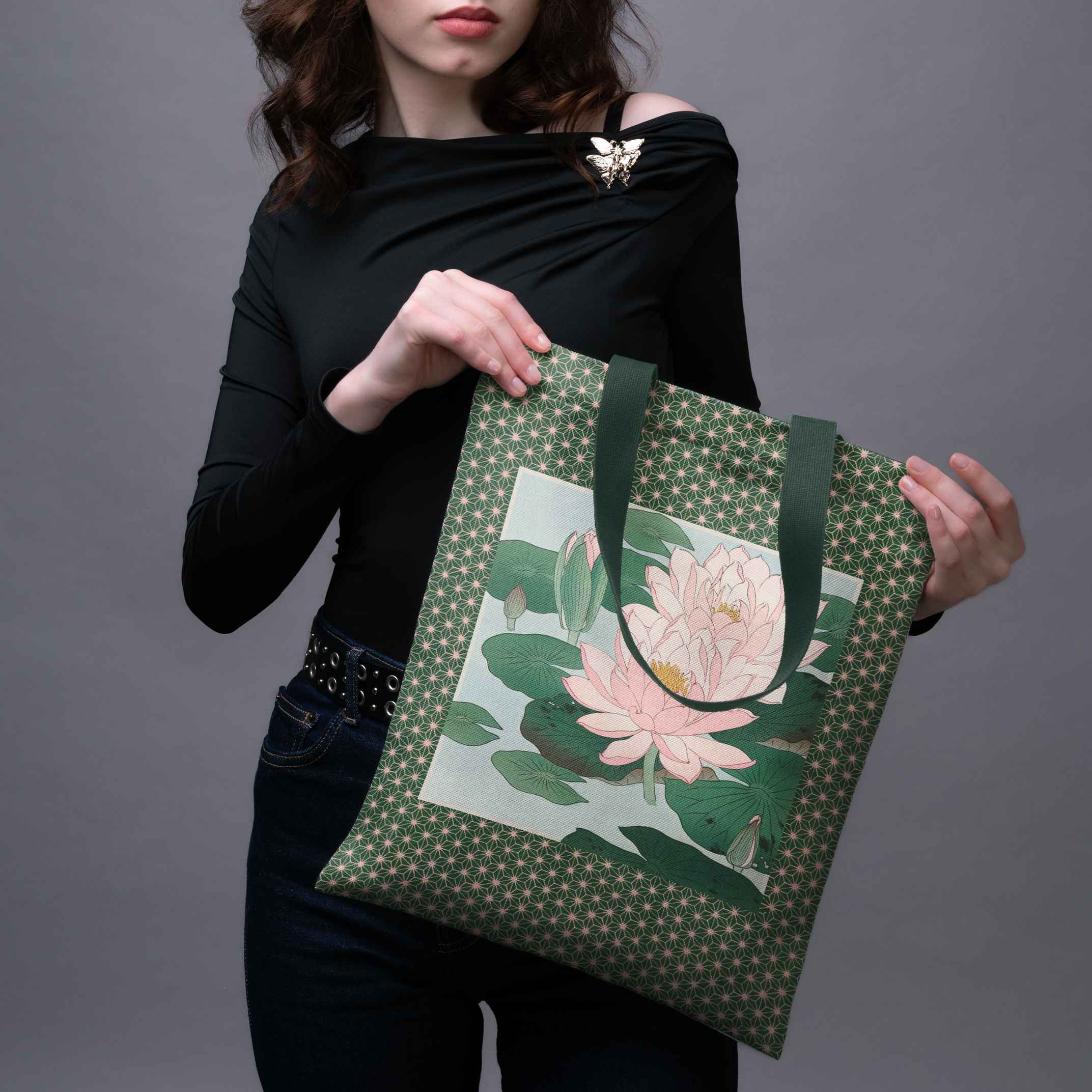 Shopping bag Ohara Koson „Water Lily