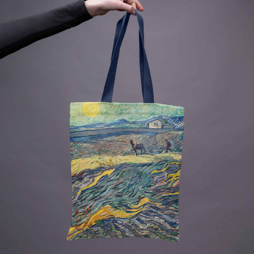 Pirkinių krepšys Vincent van Gogh „Field with Plowing Farmers