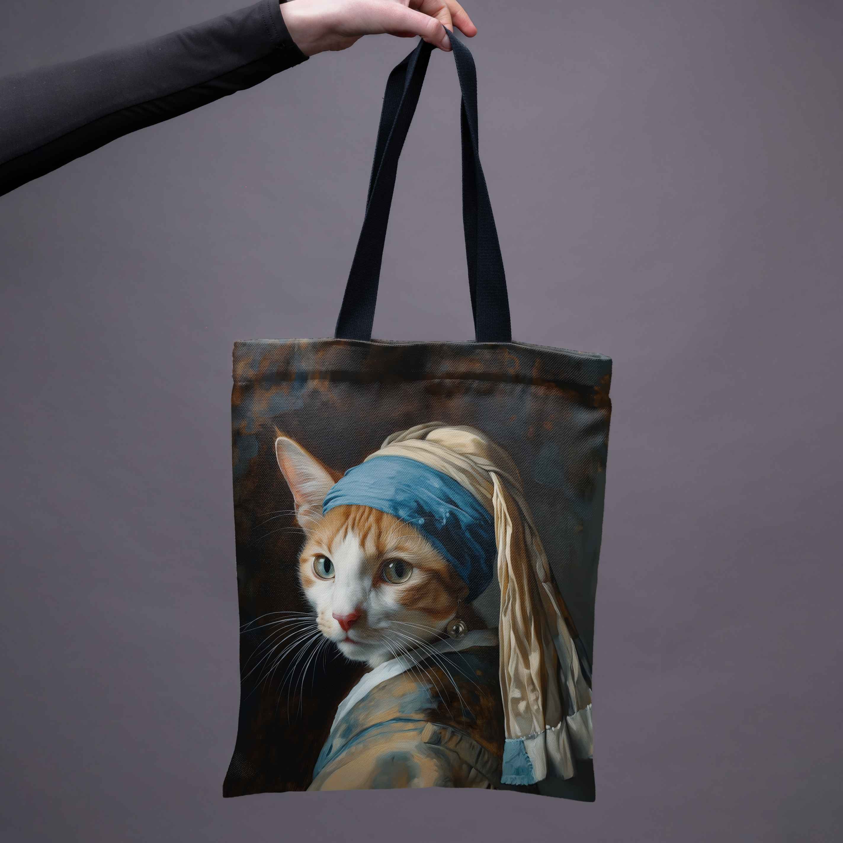 Pirkinių krepšys Imagine „Katė su perlo auskaru