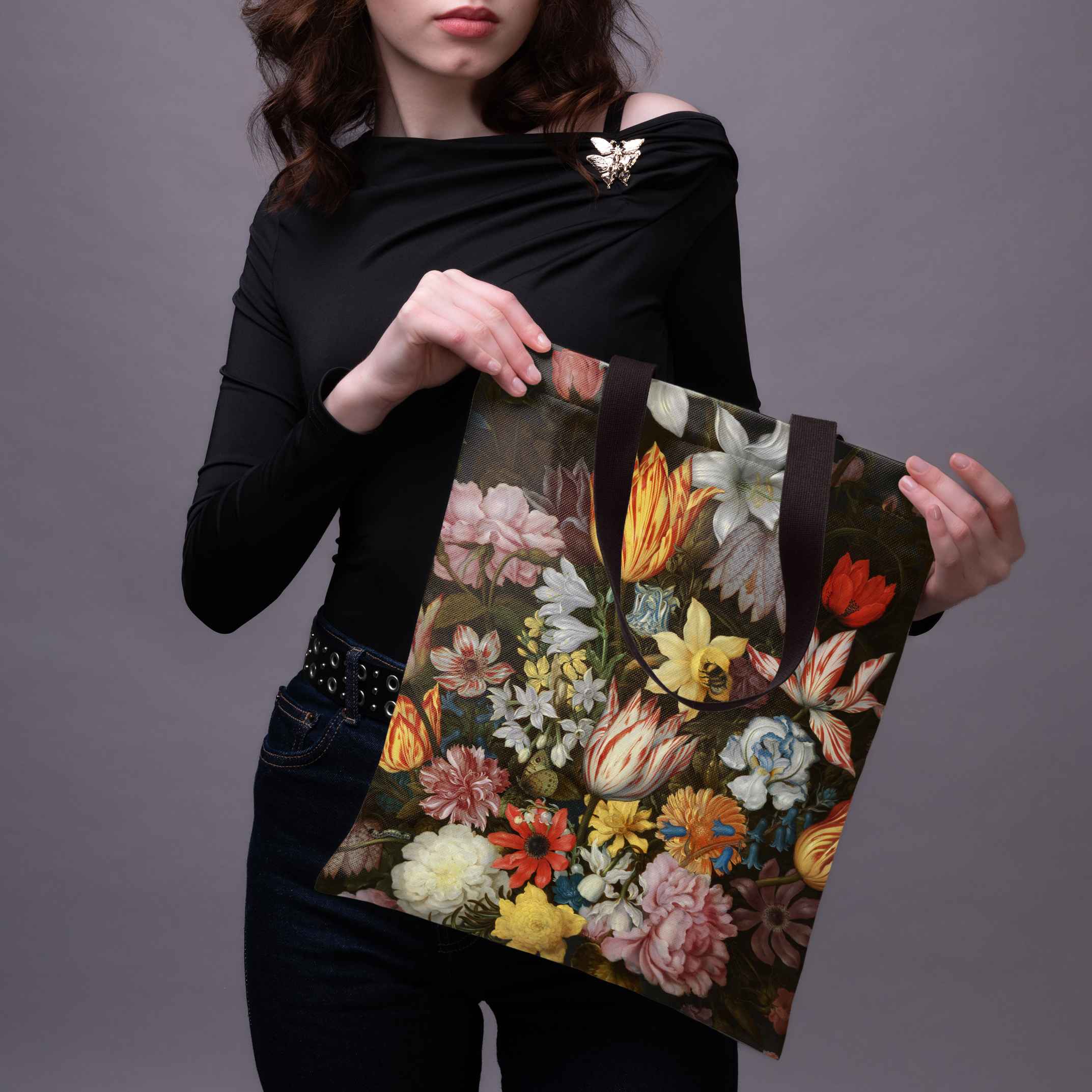 Pirkinių krepšys Ambrosius Bosschaert „Still-Life of Flowers