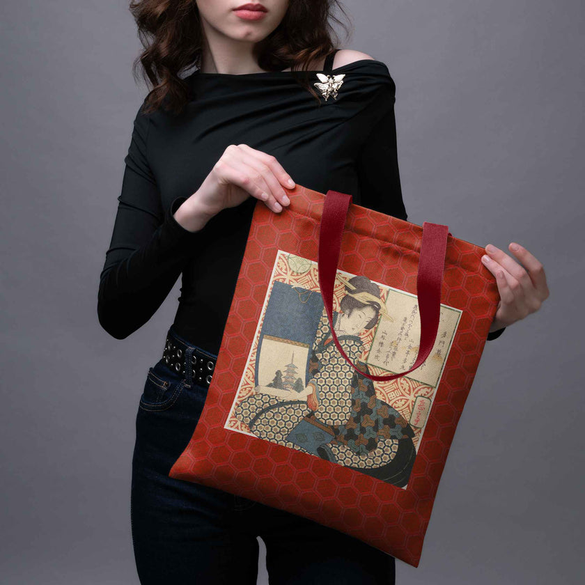 Shopping bag Yashima Gakutei „Geisha and the Scroll