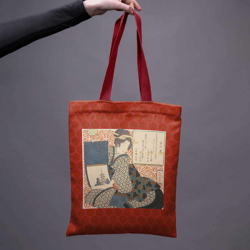 Shopping bag Yashima Gakutei „Geisha and the Scroll