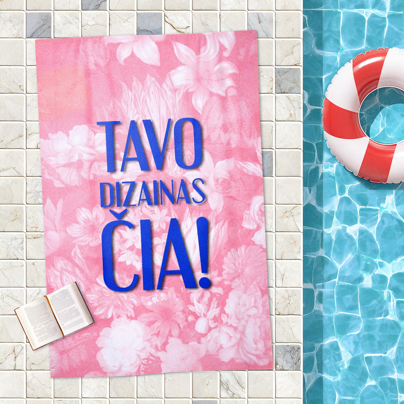 A towel with your photo on it