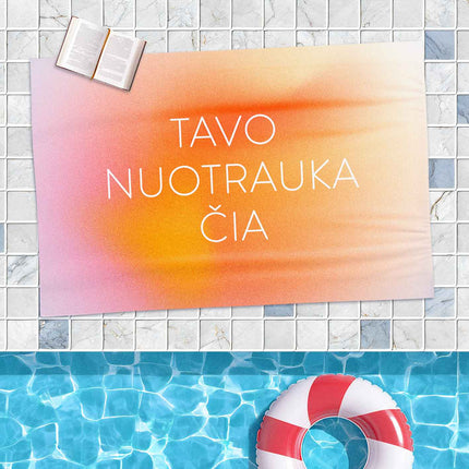 Rankšluostis su jūsų nuotrauka