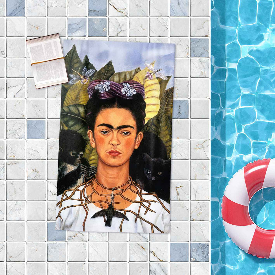 Rankšluostis Frida Kahlo „Self-Portrait with Thorn Necklace and Hummingbird
