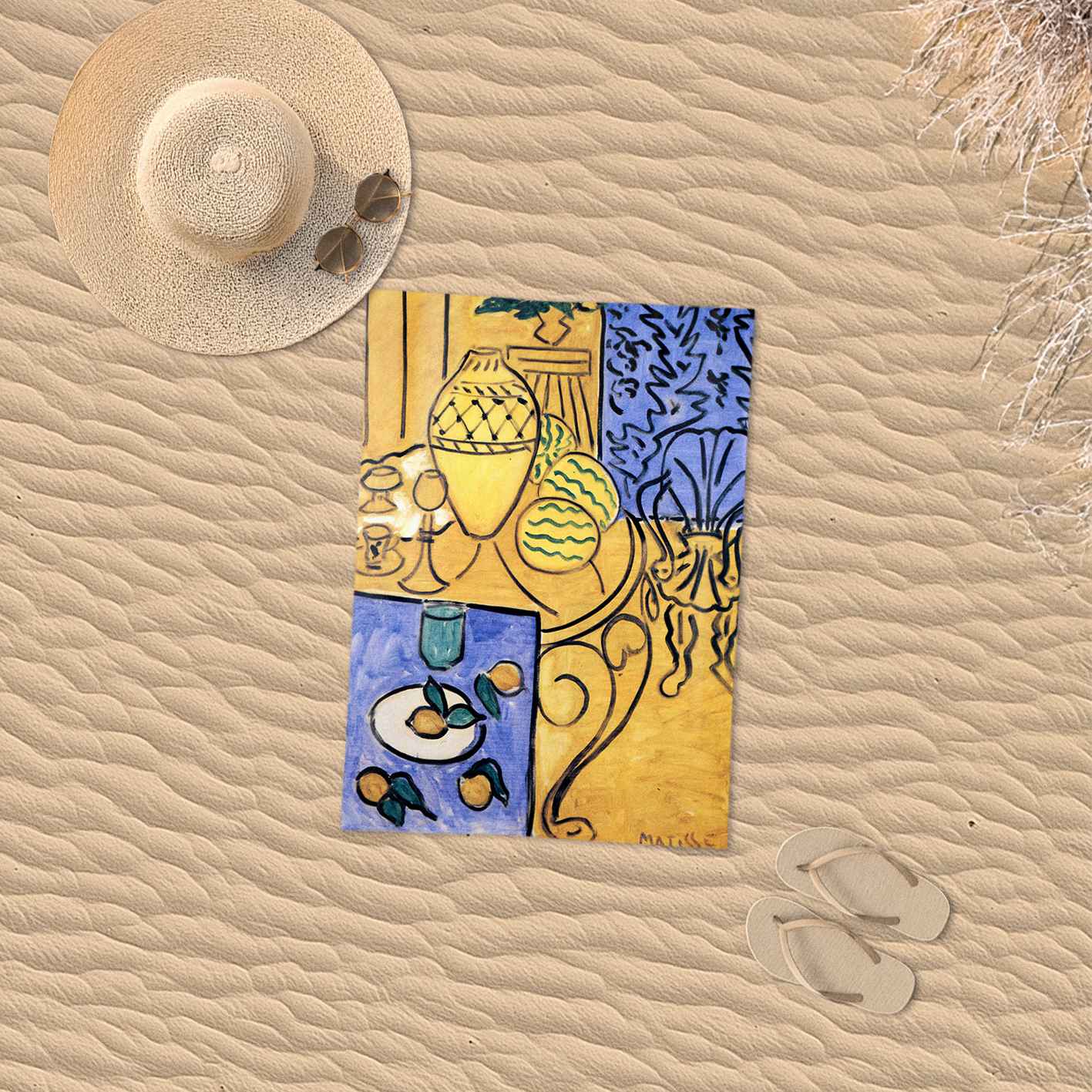 Rankšluostis Henri Matisse „Interior, Yellow & Blue