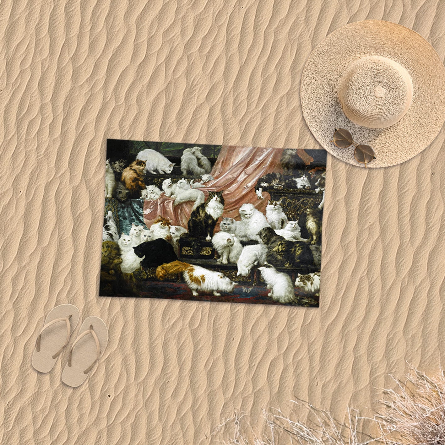 Towel Johannes Van Os "Still Life With Flowers In A Greek Vase"