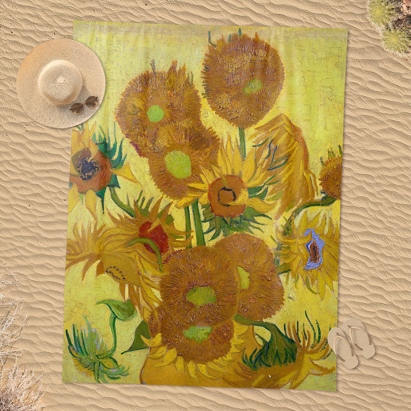 Towel Johannes Van Os "Still Life With Flowers In A Greek Vase"