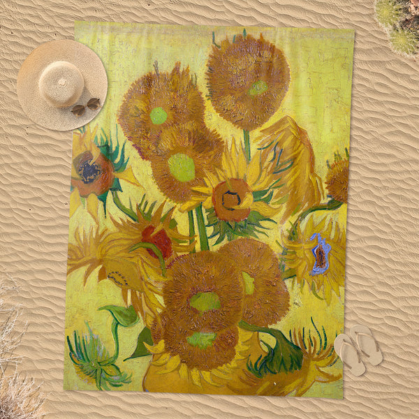 Towel Johannes Van Os "Still Life With Flowers In A Greek Vase"
