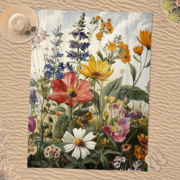 Towel Johannes Van Os "Still Life With Flowers In A Greek Vase"