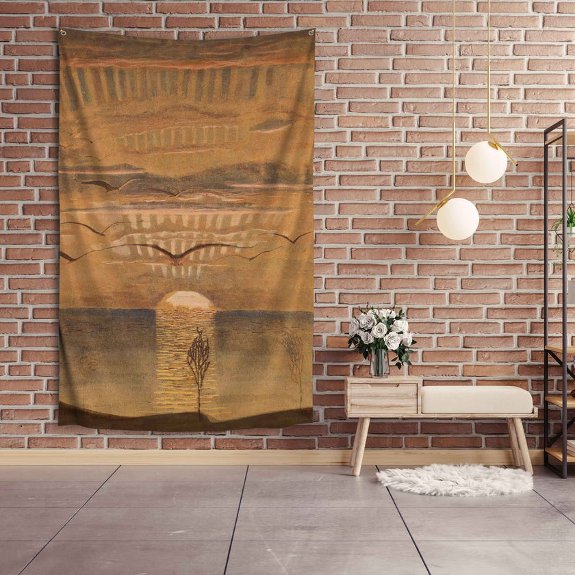 Sienos dekoracija gobelenas M. K. Čiurlionis „Saulėlydis