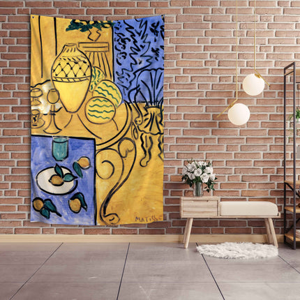 Sienos dekoracija gobelenas Henri Matisse „Interior, Yellow & Blue