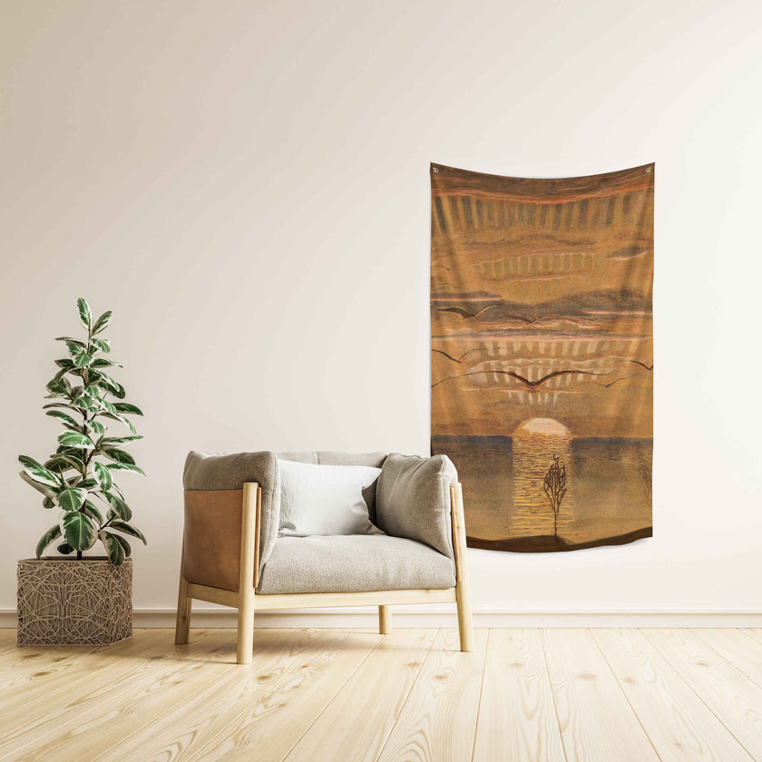 Sienos dekoracija gobelenas M. K. Čiurlionis „Saulėlydis