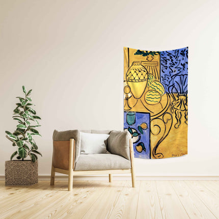 Sienos dekoracija gobelenas Henri Matisse „Interior, Yellow & Blue