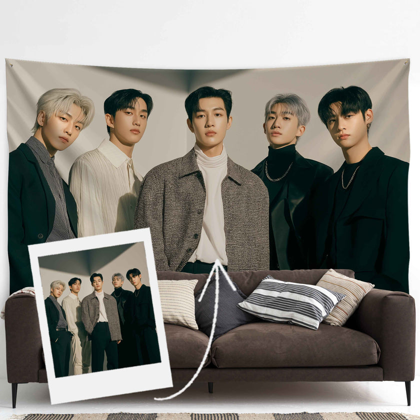 Sienos dekoracija gobelenas su jūsų nuotrauka