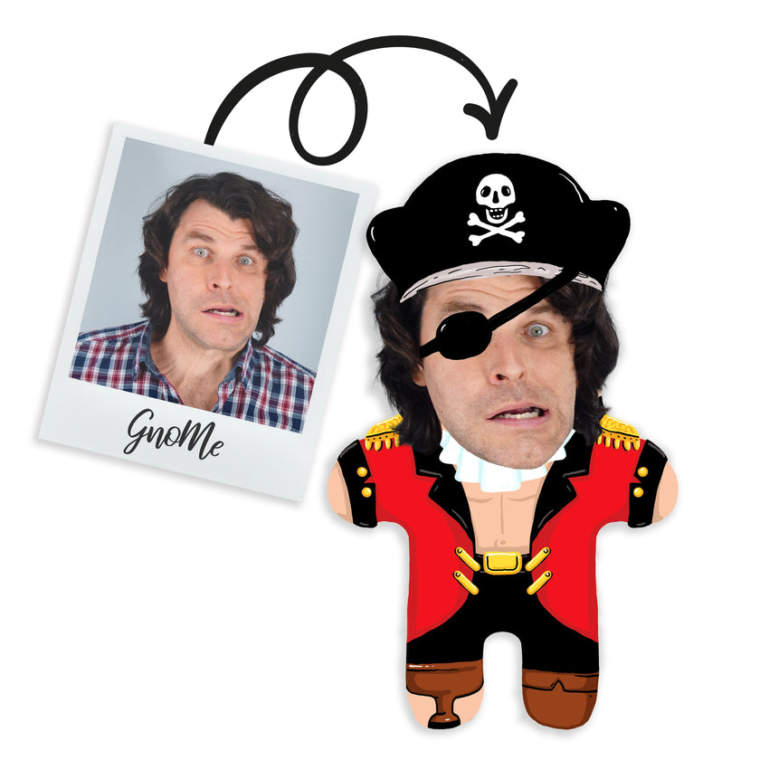 Gnome pagalvėlė su jūsų nuotrauka „Kapitonas Flintas