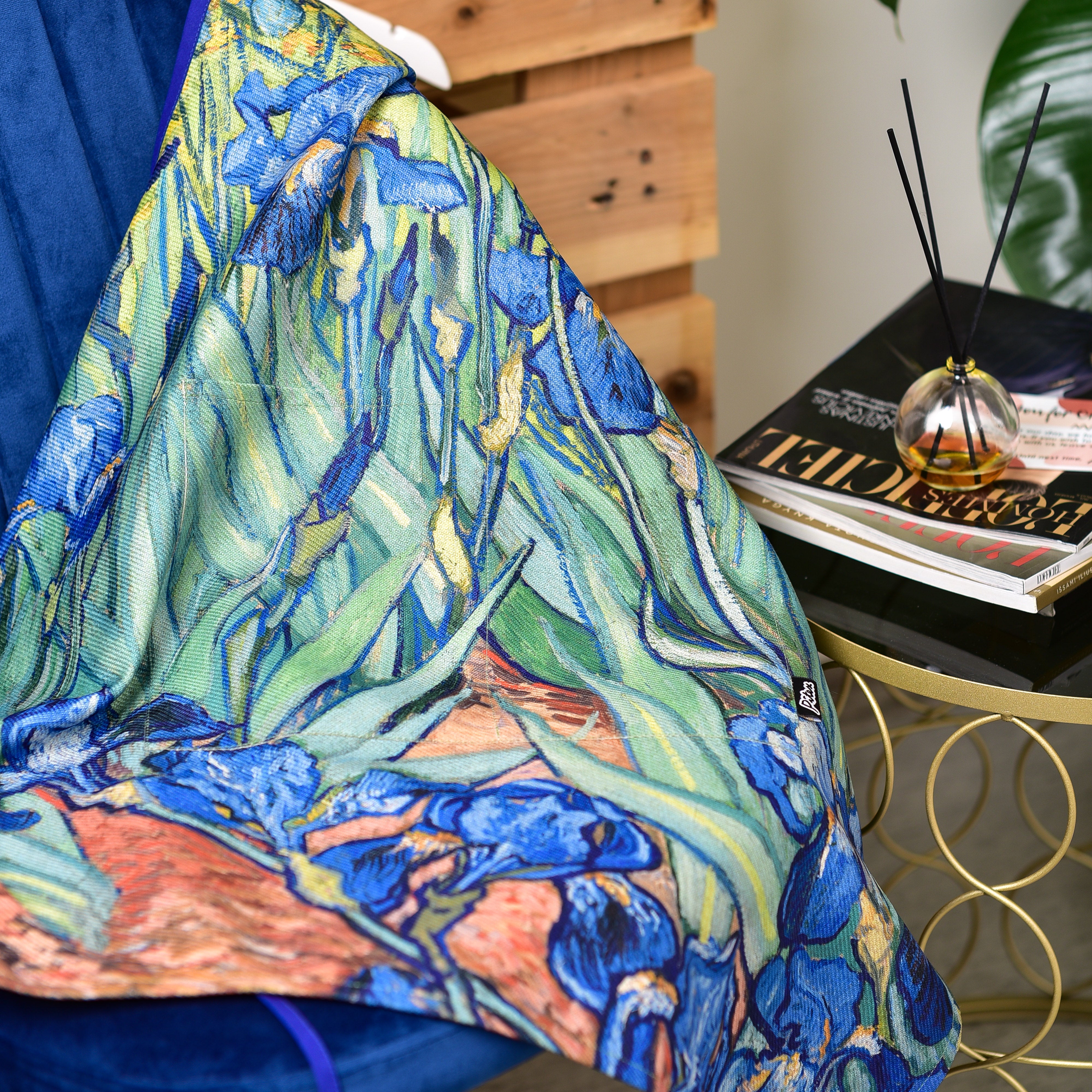 Recycled Fabric Apron Vincent van Gogh "Irises"