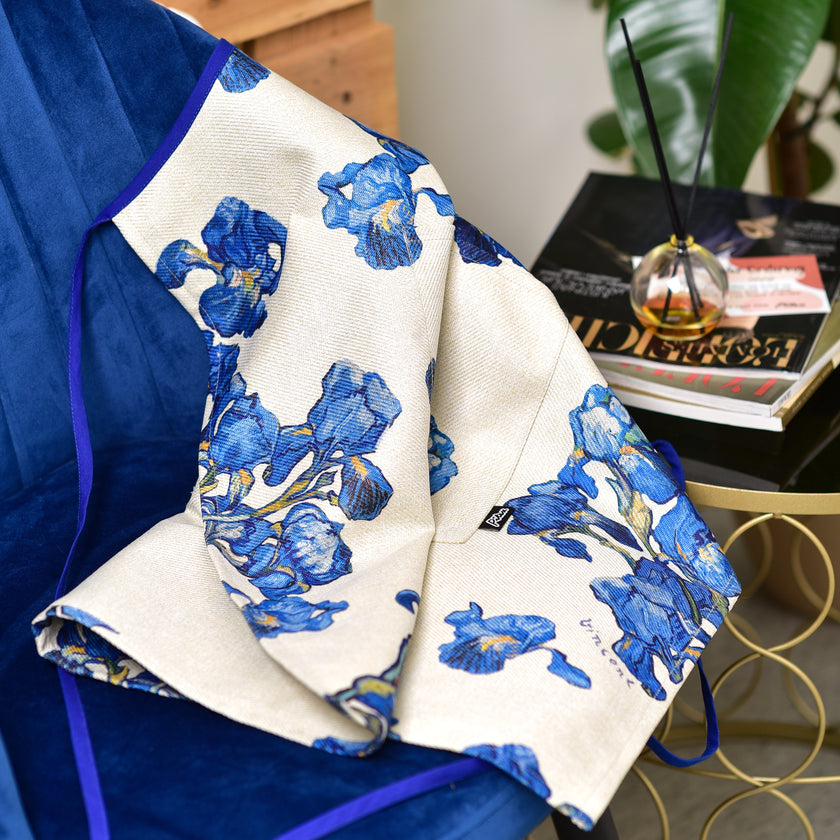 Prijuostė iš perdirbto audinio Vincent van Gogh „Irises pattern