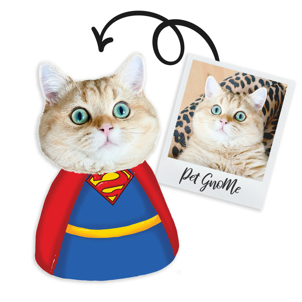 GnoMe Cushion with Pet Photo "Superman"