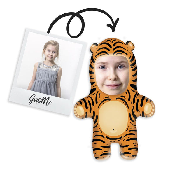 Gnome cushion with your photo "Tiger"