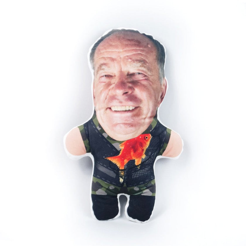 Gnome pagalvėlė su jūsų nuotrauka „Žvejys