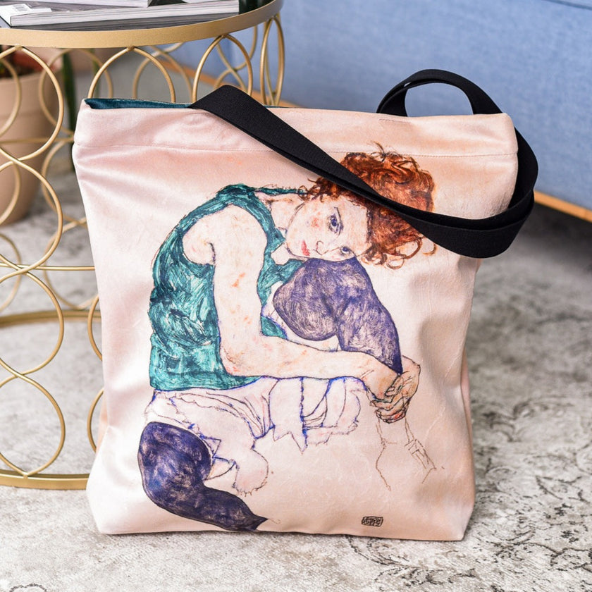 Pirkinių krepšys Egon Schiele „Seated Woman with Legs Drawn Up