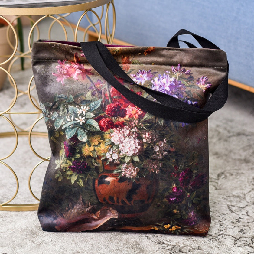 Pirkinių krepšys Gregorius van Os „Still Life with Flowers in a Greek Vase