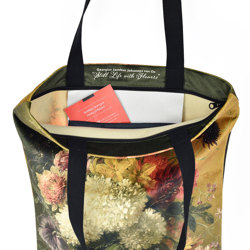 Pirkinių krepšys Gregorius van Os „Still Life with Flowers