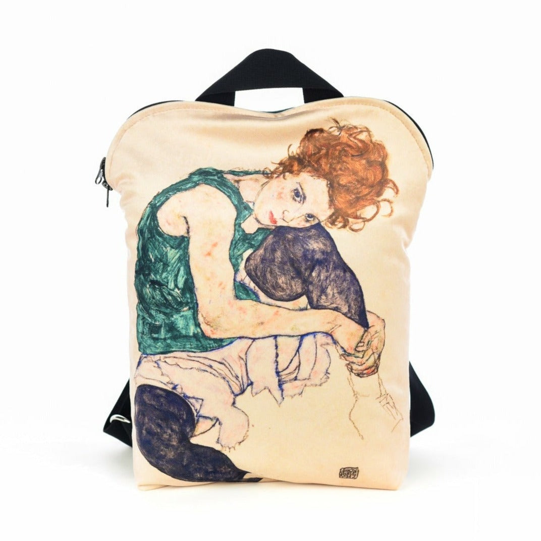 Backpack Egon Schiele "Seated Woman with Legs Drawn Up"