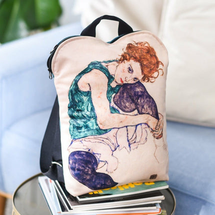 Backpack No. 1 Seated Woman with Legs Drawn Up by Egon Schiele