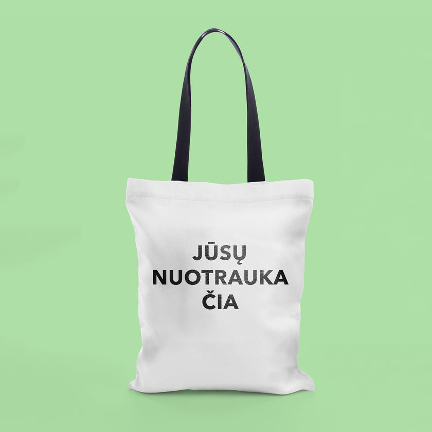 Pirkinių krepšys su jūsų nuotrauka