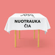 Recycled fabric tablecloth with your photo