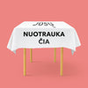 Recycled fabric tablecloth with your photo