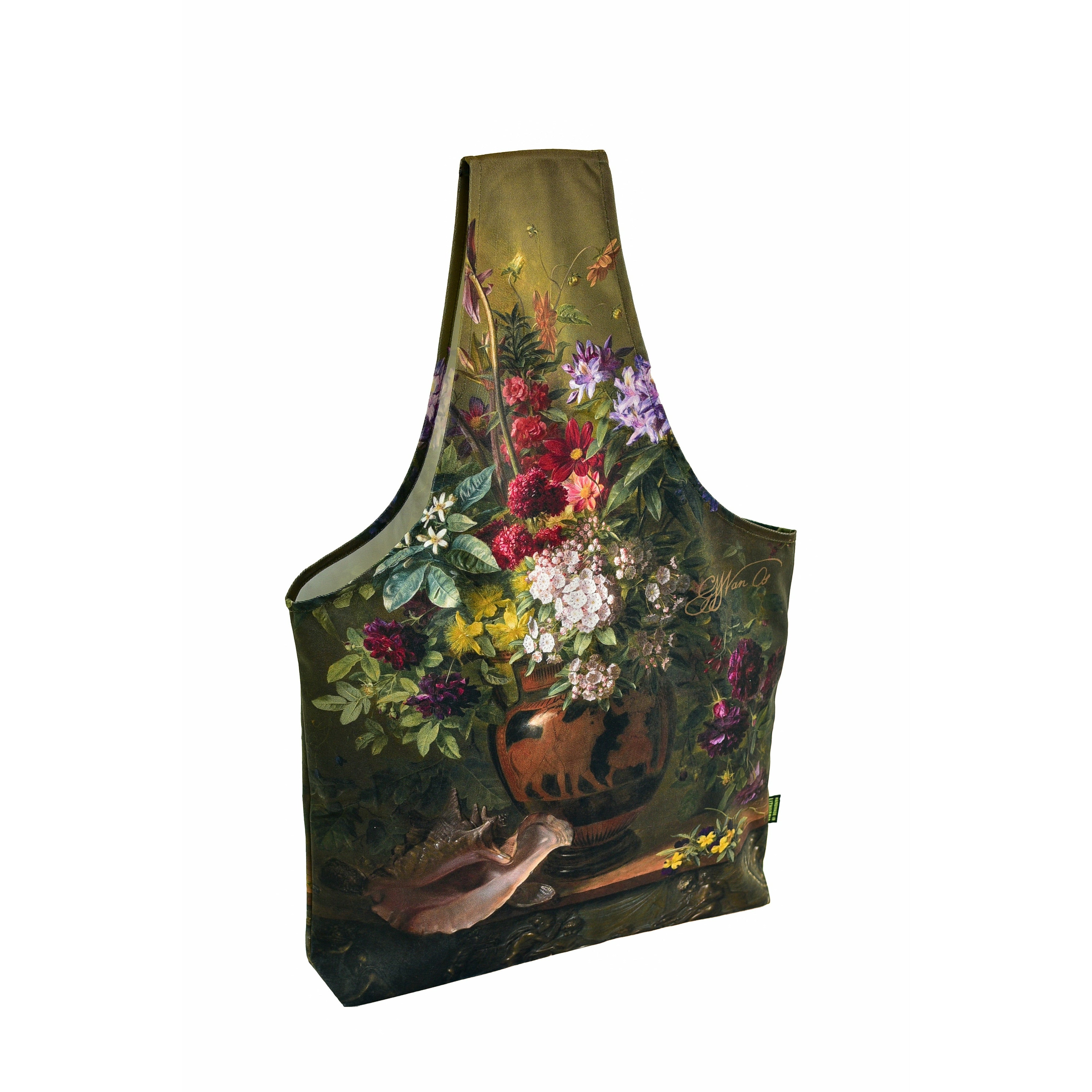 Gegužinis krepšys Gregorius van Os "Still Life With Flowers In A Greek Vase"