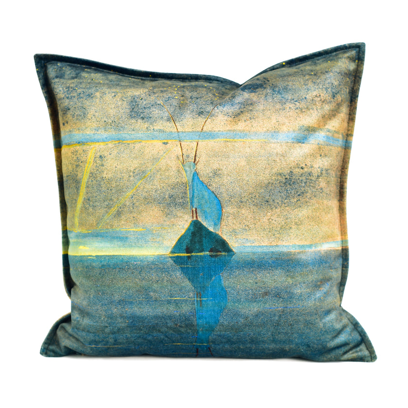 Dekoratyvinė pagalvėlė M. K. Čiurlionis „Saulė eina Ožiaragio ženklu