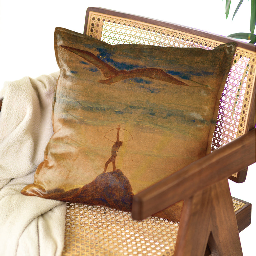 Dekoratyvinė pagalvėlė M. K. Čiurlionis „Saulė eina Šaulio ženklu