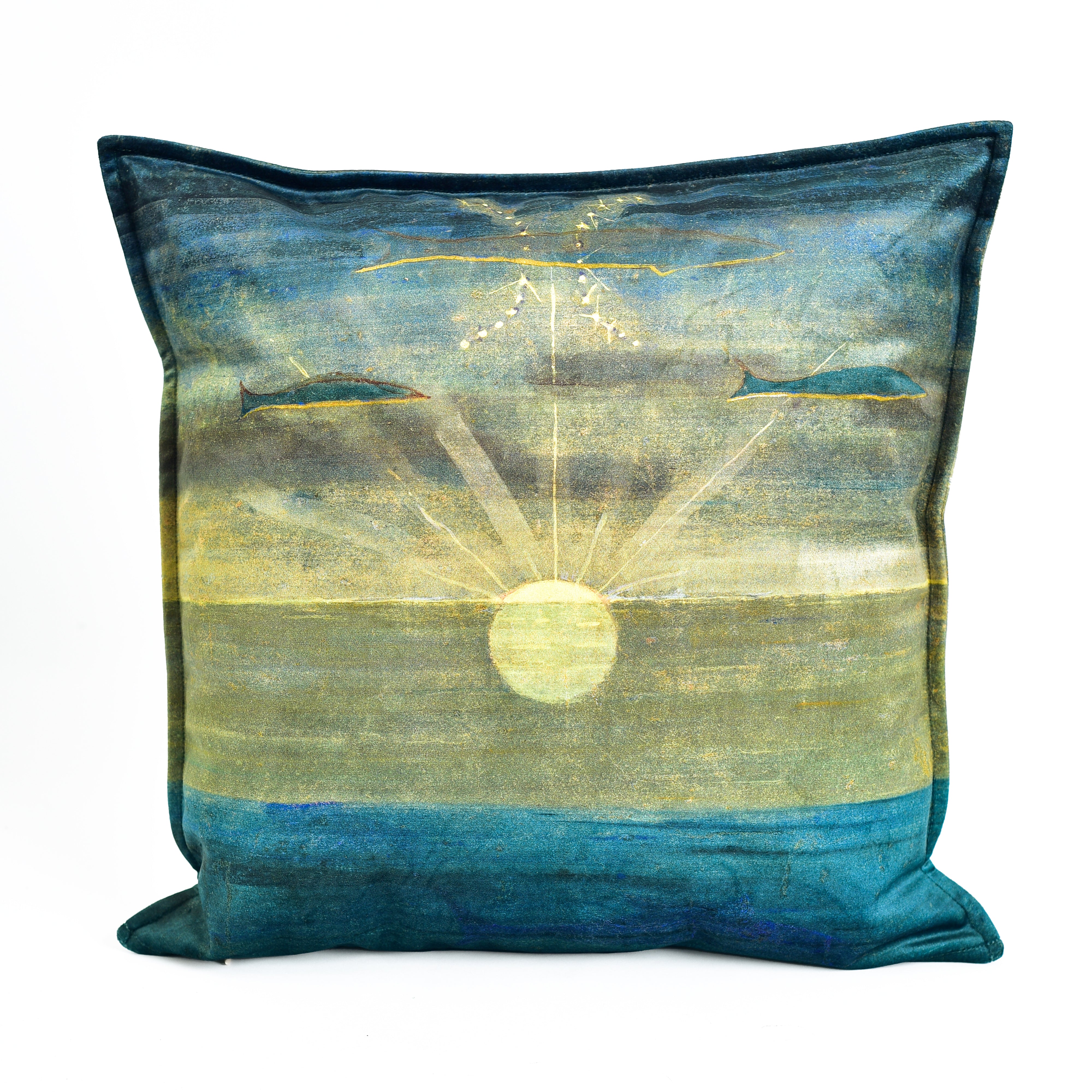 Dekoratyvinė pagalvėlė M. K. Čiurlionis "Saulė eina Žuvų ženklu"
