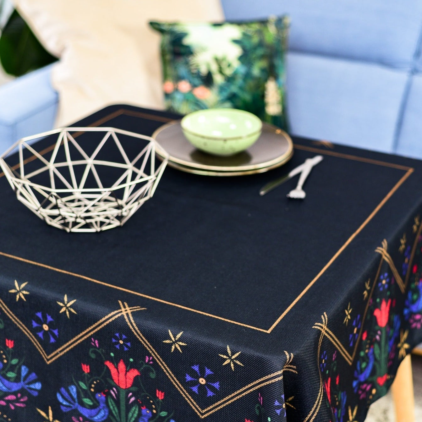 Recycled fabric tablecloth with your photo