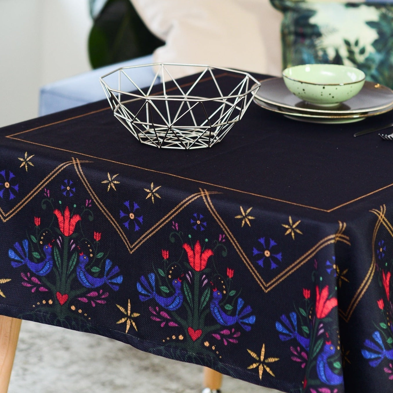 Recycled fabric tablecloth with your photo
