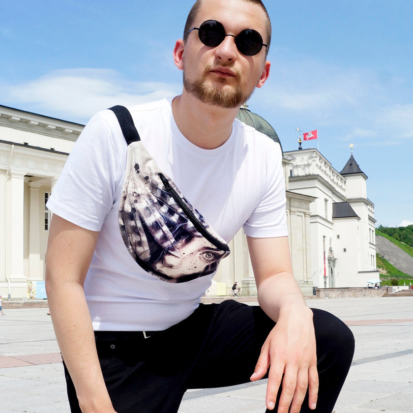 Juosmens rankinė „Mergina su plunksna