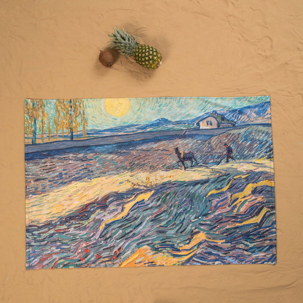 Towel Vincent van Gogh "Field with Plowing Farmers"