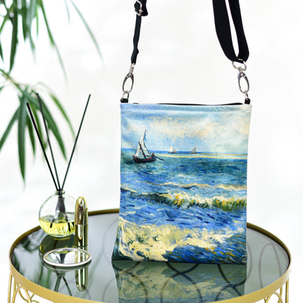 Vincent van Gogh The Sea at Les Saintes-Maries-de-la-Mer Shoulder Bag
