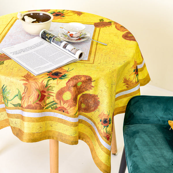 Recycled fabric tablecloth Vincent van Gogh "Sunflowers"