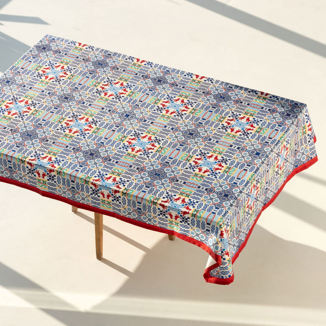 Recycled fabric tablecloth River of Scripture 101 