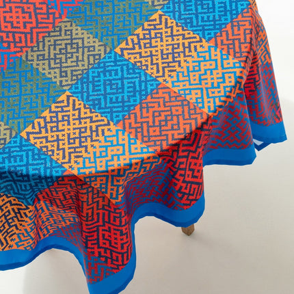 Recycled fabric tablecloth River of Scripture 104B 