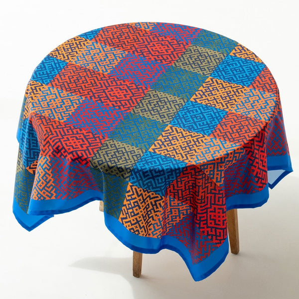 Tablecloth made of recycled fabric Pattern River 104B