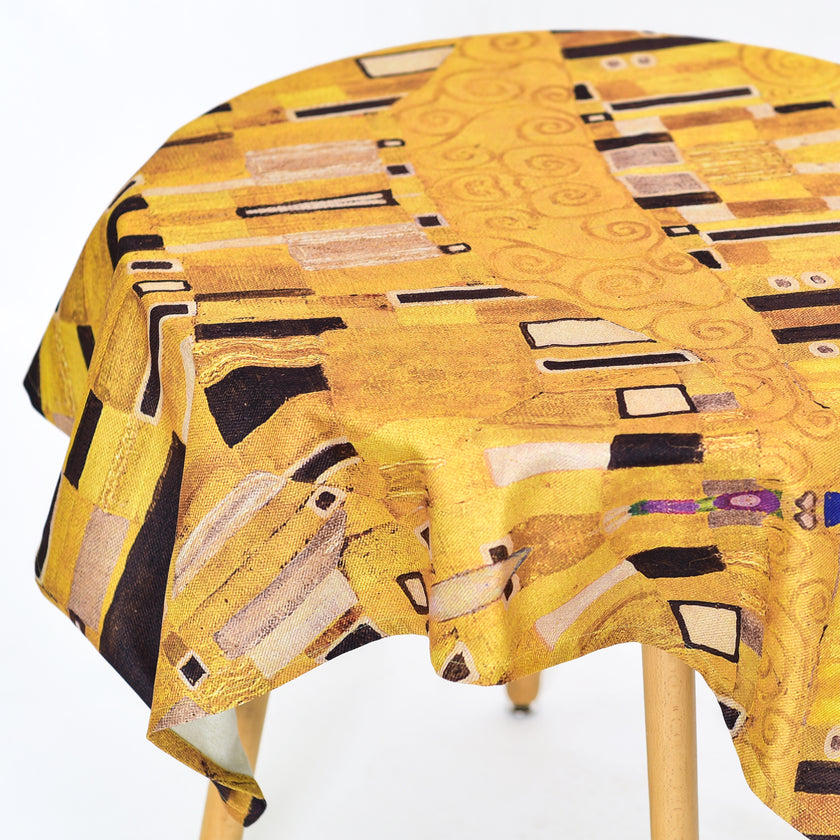 Staltiesė iš perdirbto audinio Gustav Klimt „The Kiss Pattern