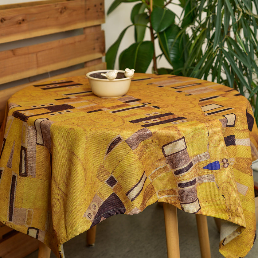 Staltiesė iš perdirbto audinio Gustav Klimt „The Kiss Pattern